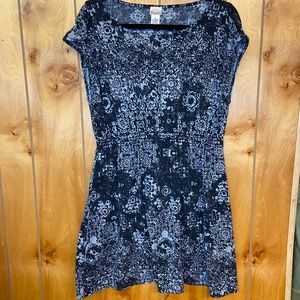 Mudd Womens Casual Dress Black and Grey Large